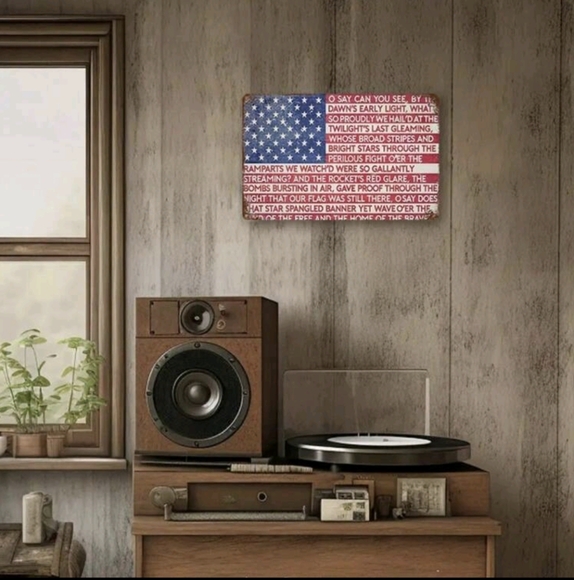 Star Spangled Banner American Flag Decorative Art - Picture 7 of 10